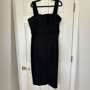Anthropologie Black Midi Dress